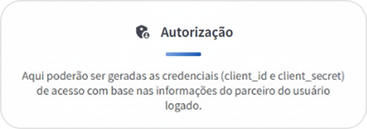 Seção de autorização no portal BTG